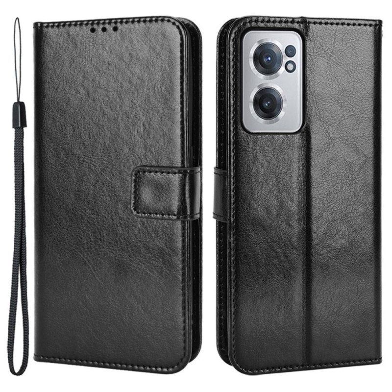 Kotelot OnePlus Nord CE 2 5G Suojaketju Kuori Klassinen Strappy Faux Leather