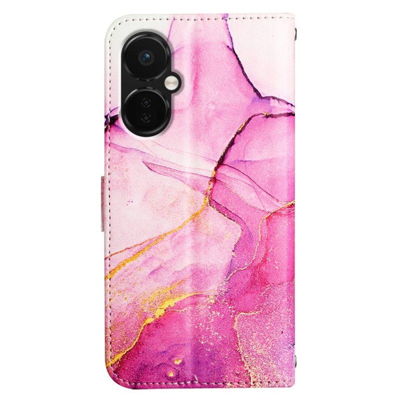 Kotelot OnePlus Nord CE 3 Lite 5G Suojaketju Kuori Strip Marble