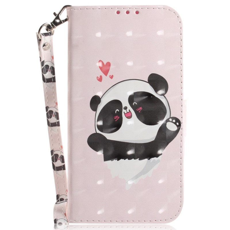 Kotelot Oppo Reno 7 Suojaketju Kuori Panda Love With Lanyard