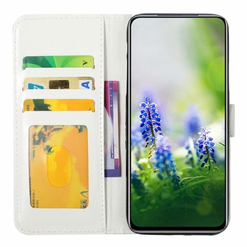 Kotelot Oppo Reno 8 Lite Suojaketju Kuori Siniset Perhoset Hihnalla