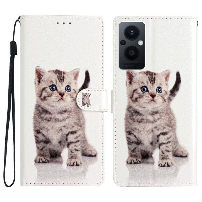 Kotelot Oppo Reno 8 Lite Suojaketju Kuori Strappy Kitten