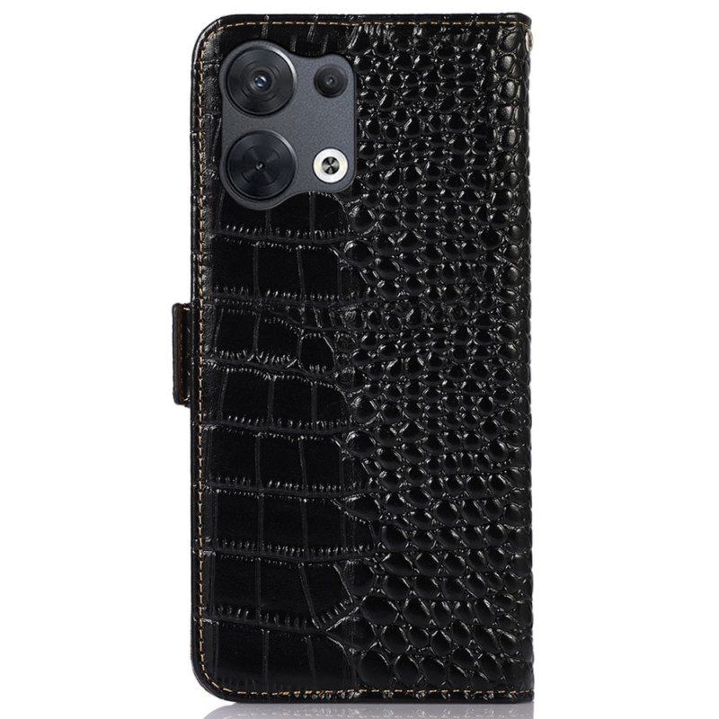 Kotelot Oppo Reno 8 Pro Crocodile Style Rfid