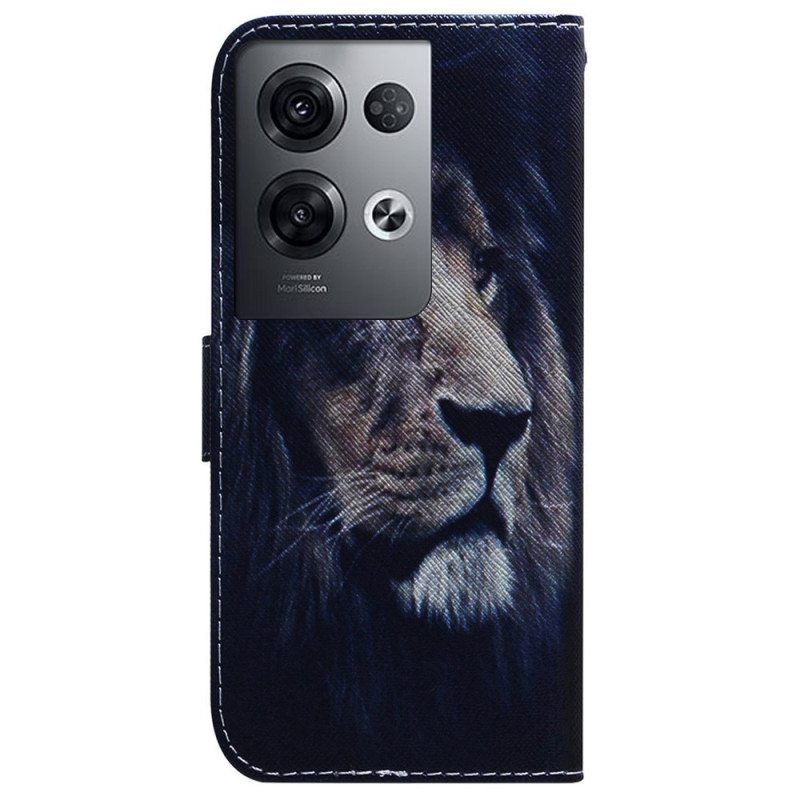 Kotelot Oppo Reno 8 Pro Suojaketju Kuori Lanyard Lion