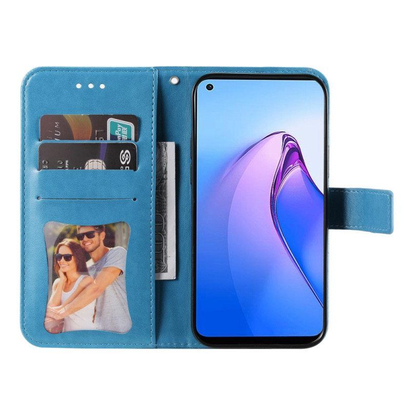 Kotelot Oppo Reno 8 Suojaketju Kuori Strappy Kukka