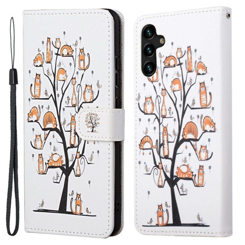 Kotelot Samsung Galaxy A13 5G / A04s Suojaketju Kuori / 04s Funky Cats Strappy