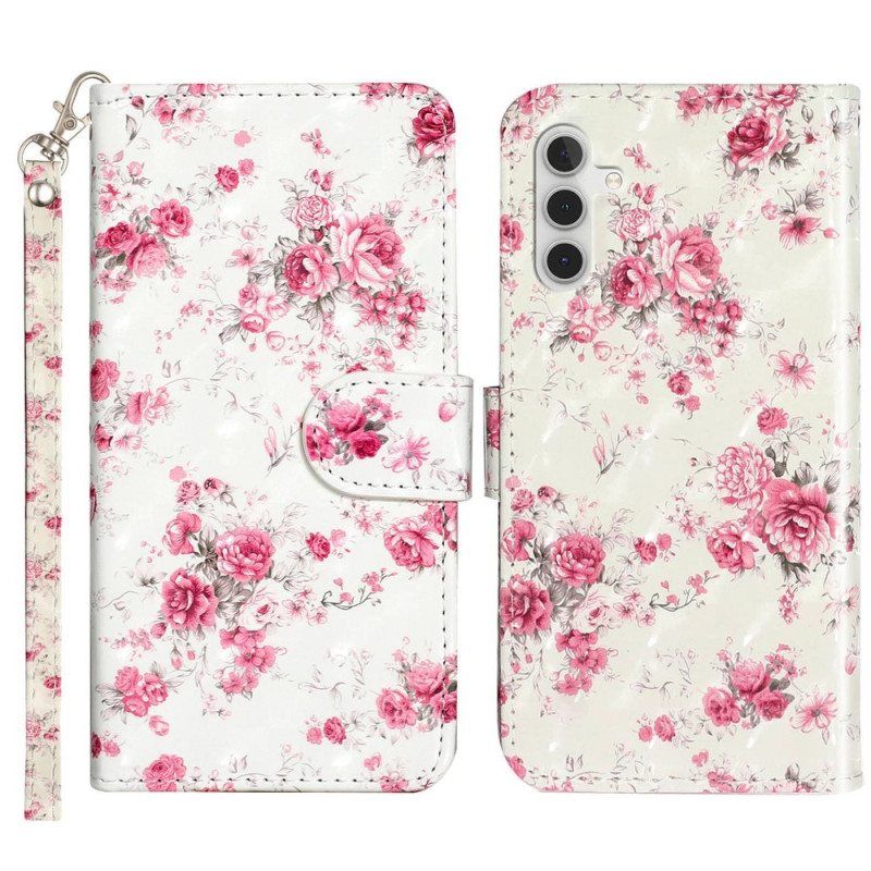 Kotelot Samsung Galaxy A14 / A14 5G Suojaketju Kuori Hihna Liberty Flowers