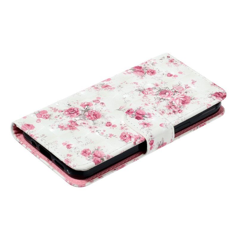 Kotelot Samsung Galaxy A14 / A14 5G Suojaketju Kuori Hihna Liberty Flowers