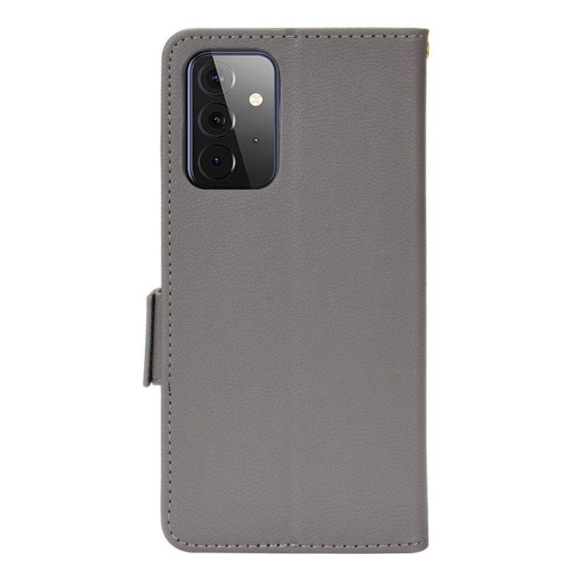 Kotelot Samsung Galaxy A53 5G Perinteinen Litchi Faux Leather