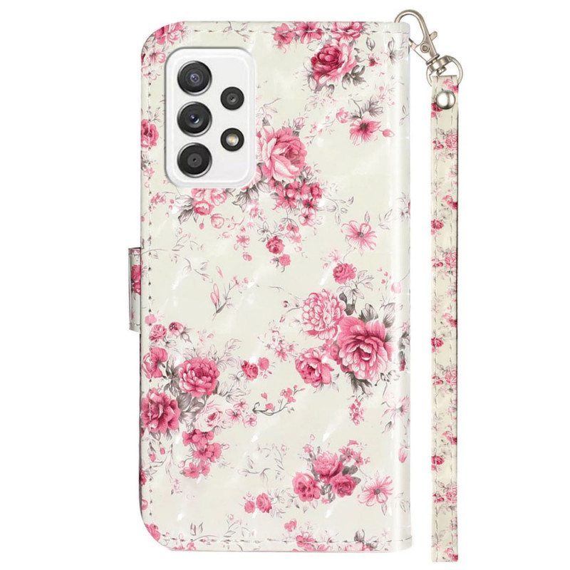 Kotelot Samsung Galaxy A53 5G Suojaketju Kuori Hihna Liberty Flowers