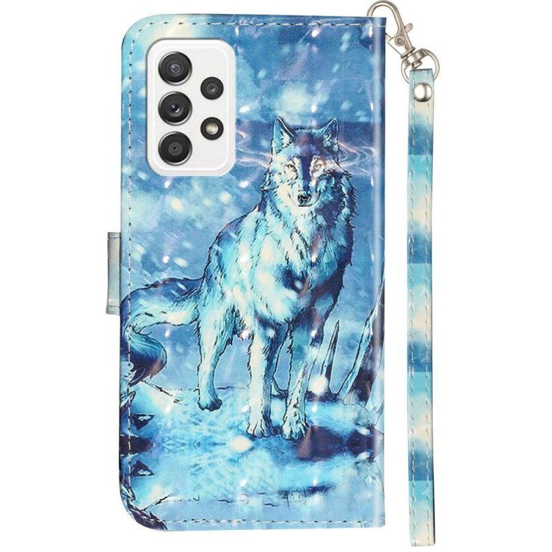 Kotelot Samsung Galaxy A53 5G Suojaketju Kuori Lanyard Wolf