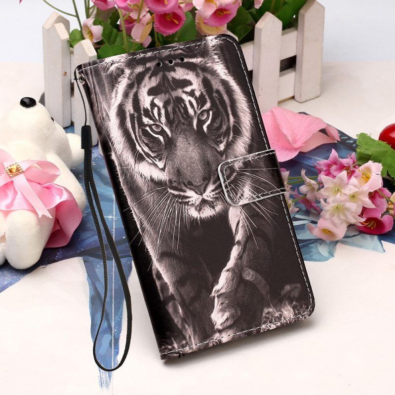 Kotelot Samsung Galaxy A53 5G Suojaketju Kuori Strappy Night Tiger