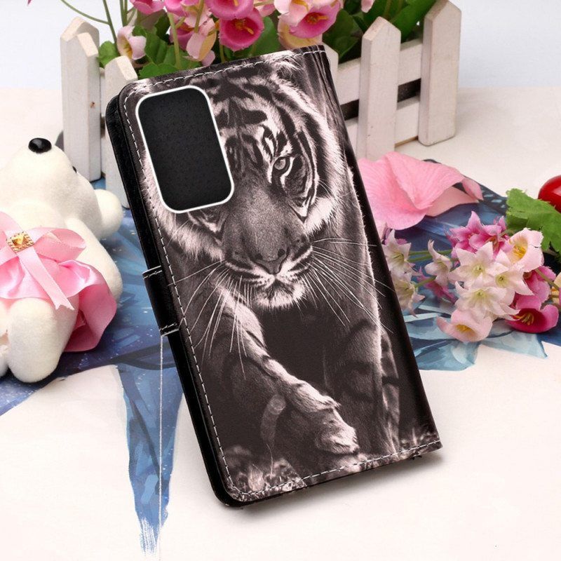 Kotelot Samsung Galaxy A53 5G Suojaketju Kuori Strappy Night Tiger