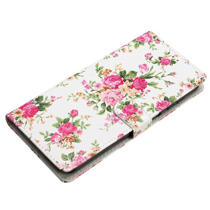 Kotelot Samsung Galaxy A54 5G Suojaketju Kuori Hihna Liberty Flowers