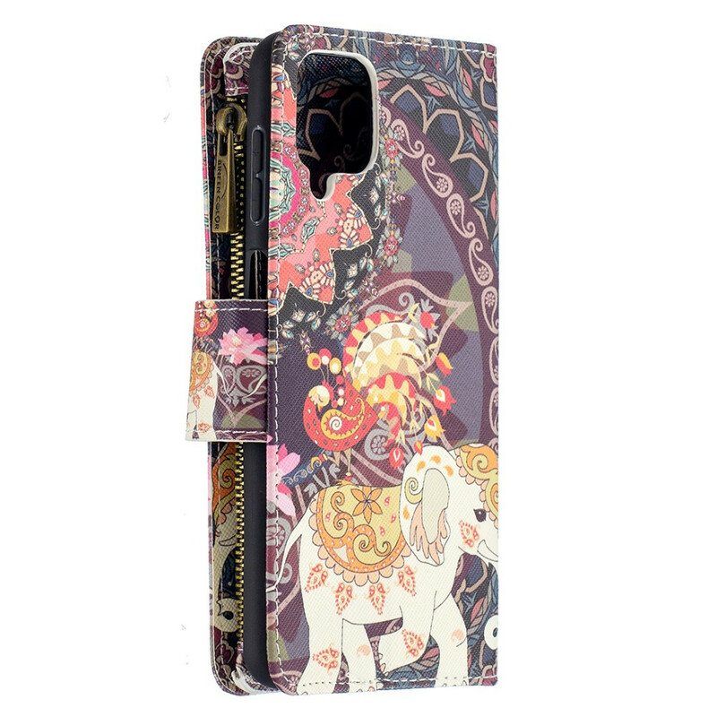 Kotelot Samsung Galaxy M12 / A12 Elephant Vetoketjullinen Tasku