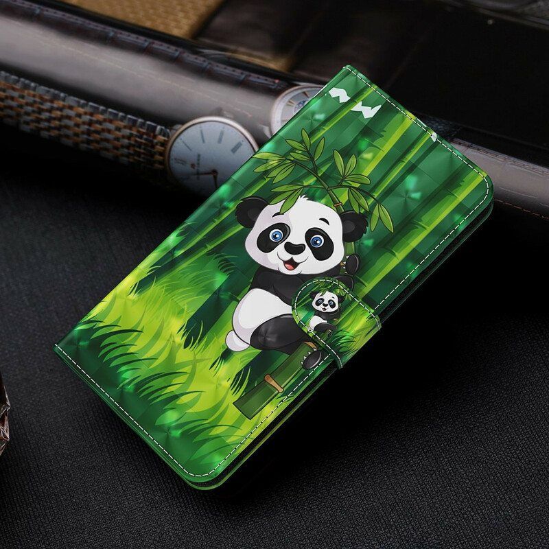 Kotelot Samsung Galaxy M12 / A12 Panda Ja Bambu