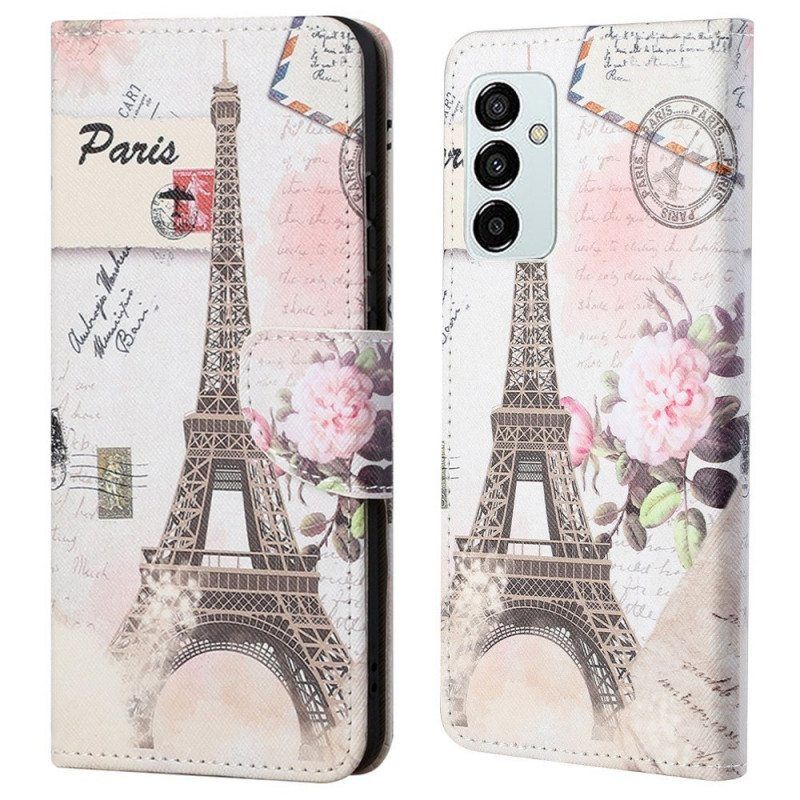 Kotelot Samsung Galaxy M23 5G Vintage Eiffel-torni