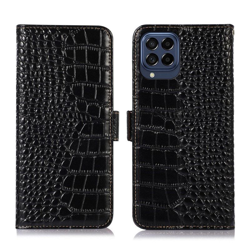 Kotelot Samsung Galaxy M53 5G Crocodile Style Rfid