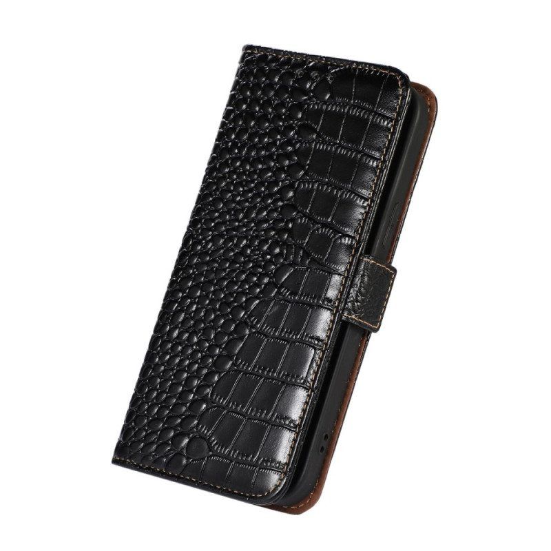 Kotelot Samsung Galaxy M53 5G Crocodile Style Rfid