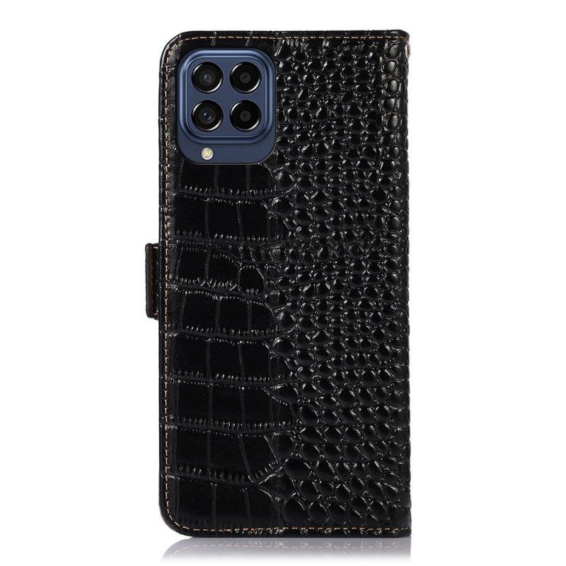 Kotelot Samsung Galaxy M53 5G Crocodile Style Rfid