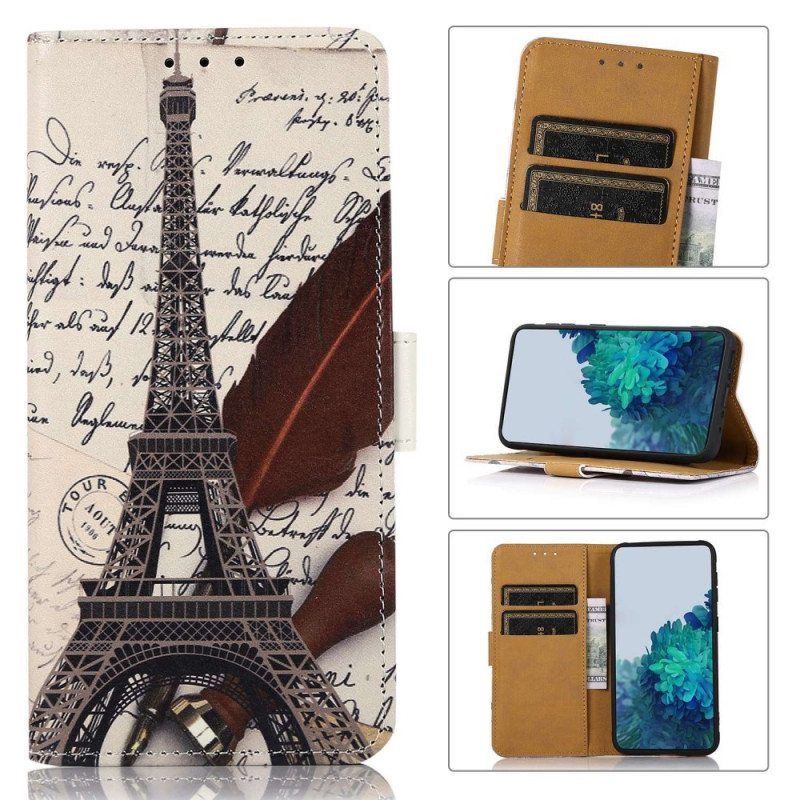 Kotelot Samsung Galaxy M53 5G Runollinen Eiffel-torni