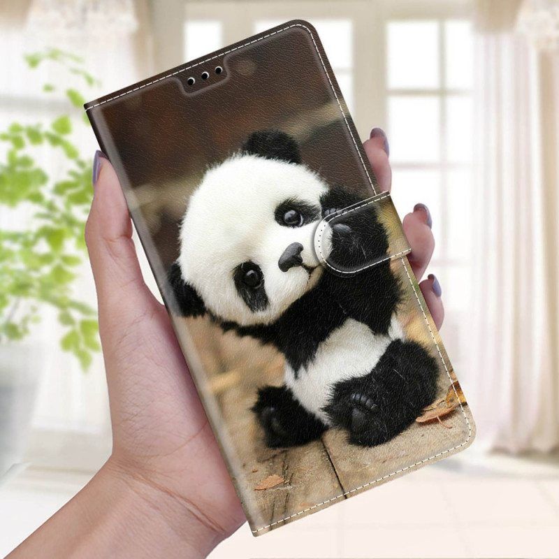 Kotelot Samsung Galaxy M53 5G Suojaketju Kuori Pikku Panda Hihnalla