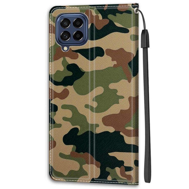 Kotelot Samsung Galaxy M53 5G Suojaketju Kuori Strappy Camo