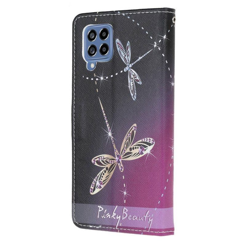 Kotelot Samsung Galaxy M53 5G Suojaketju Kuori Strappy Dragonflies