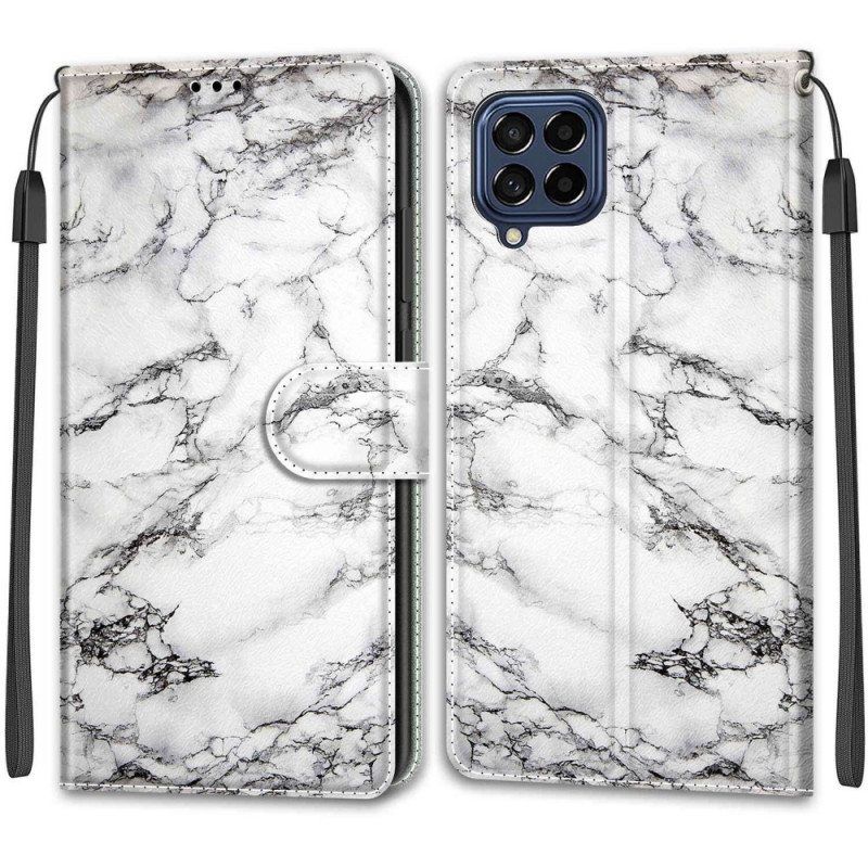 Kotelot Samsung Galaxy M53 5G Suojaketju Kuori Strip Marble