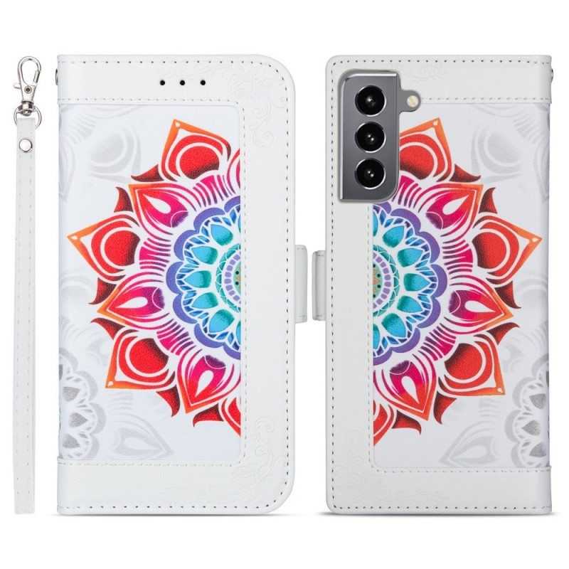 Kotelot Samsung Galaxy S22 5G Suojaketju Kuori Strappy Mandala Koristelu