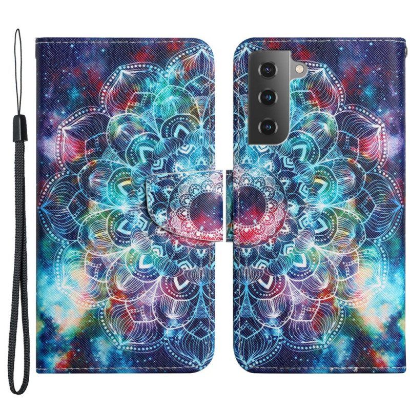 Kotelot Samsung Galaxy S22 Plus 5G Suojaketju Kuori Flashy Half Mandala Strappy