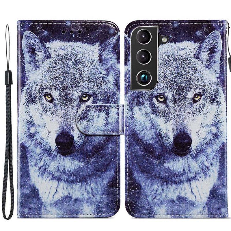 Kotelot Samsung Galaxy S22 Plus 5G Upea Wolves Kaulanauhalla