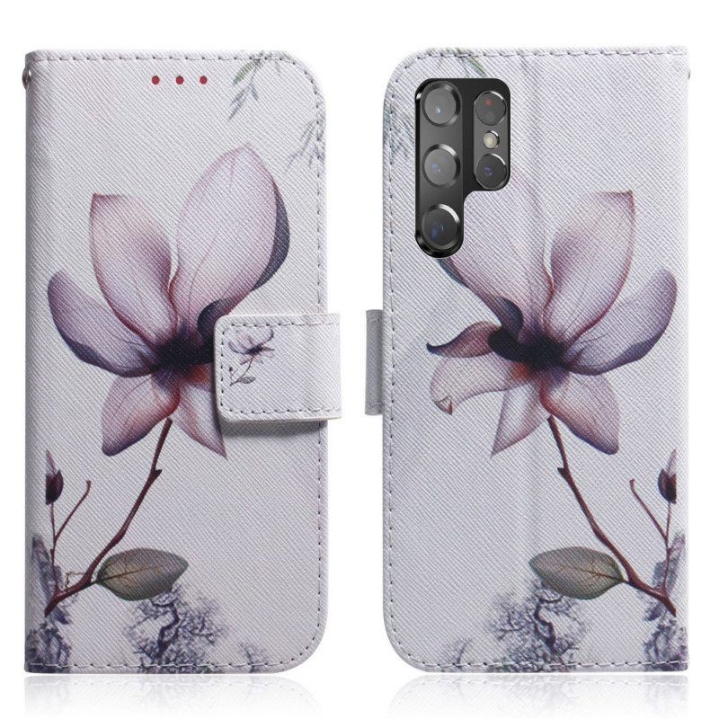 Kotelot Samsung Galaxy S22 Ultra 5G Flower Dusty Pink