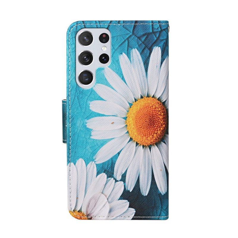 Kotelot Samsung Galaxy S22 Ultra 5G Suojaketju Kuori Thong Daisies