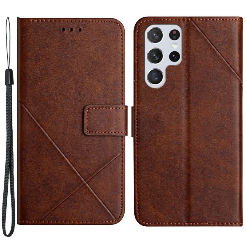 Kotelot Samsung Galaxy S22 Ultra 5G X Design Geo Leather Style