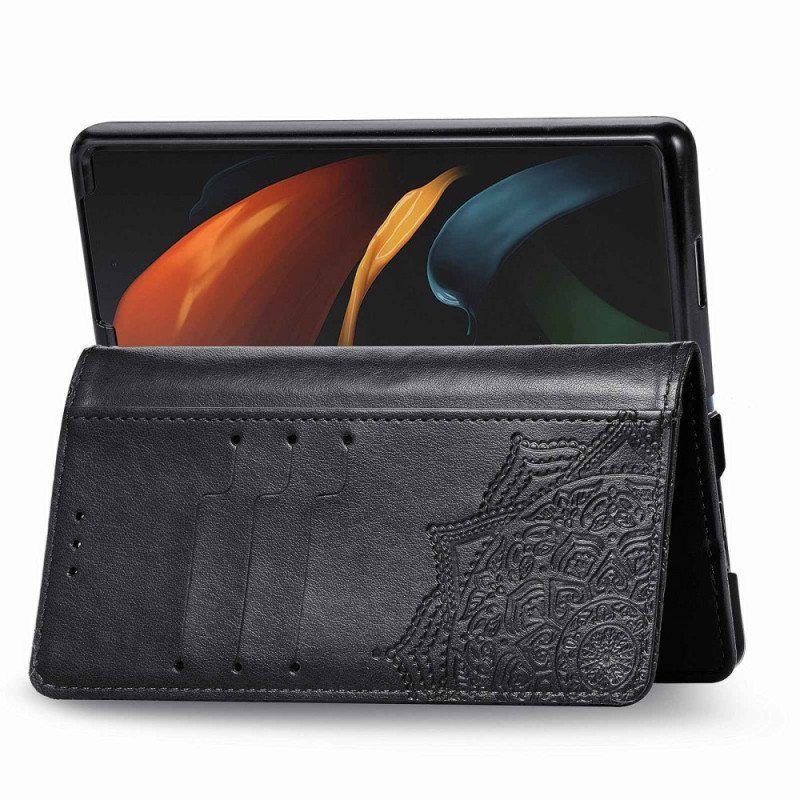 Kotelot Samsung Galaxy Z Fold 4 Suojaketju Kuori Keskiaikainen Strappy Mandala