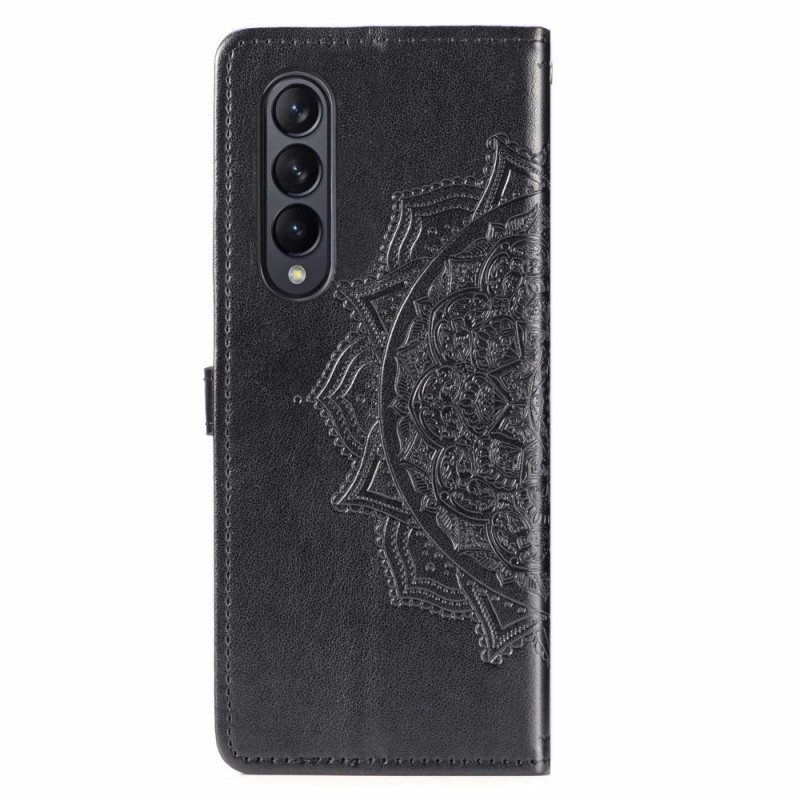 Kotelot Samsung Galaxy Z Fold 4 Suojaketju Kuori Keskiaikainen Strappy Mandala