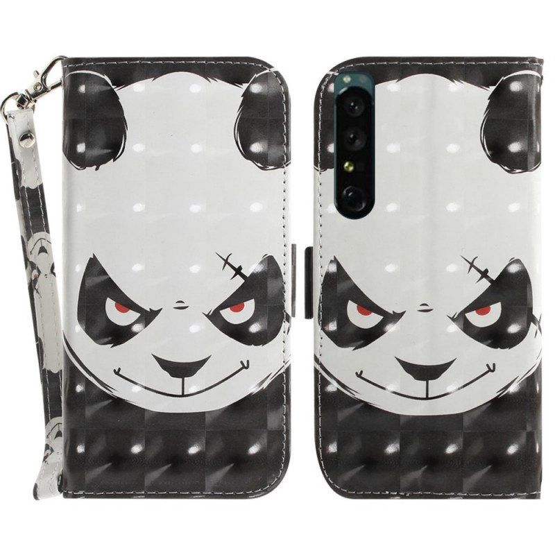 Kotelot Sony Xperia 1 IV Suojaketju Kuori Strappy Panda