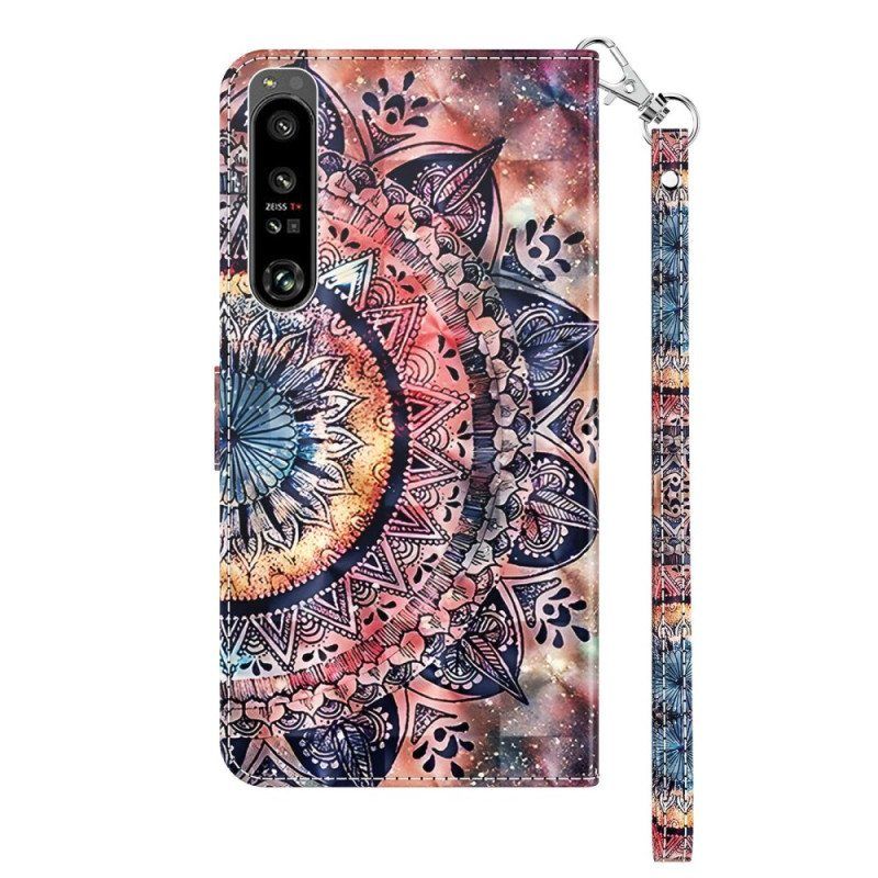 Kotelot Sony Xperia 1 IV Suojaketju Kuori Värikäs Strappy Mandala