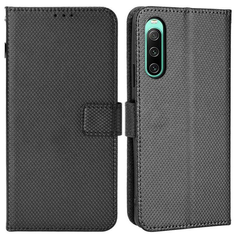 Kotelot Sony Xperia 10 IV Suojaketju Kuori Tyylikäs Strappy Faux Leather