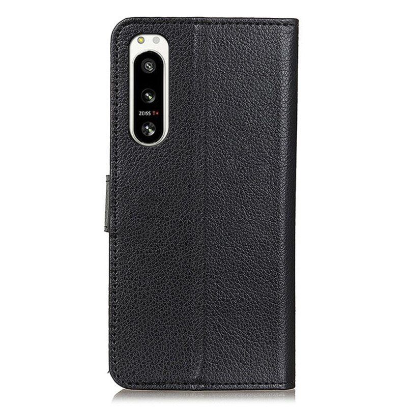 Kotelot Sony Xperia 5 IV Perinteinen Litchi Faux Leather