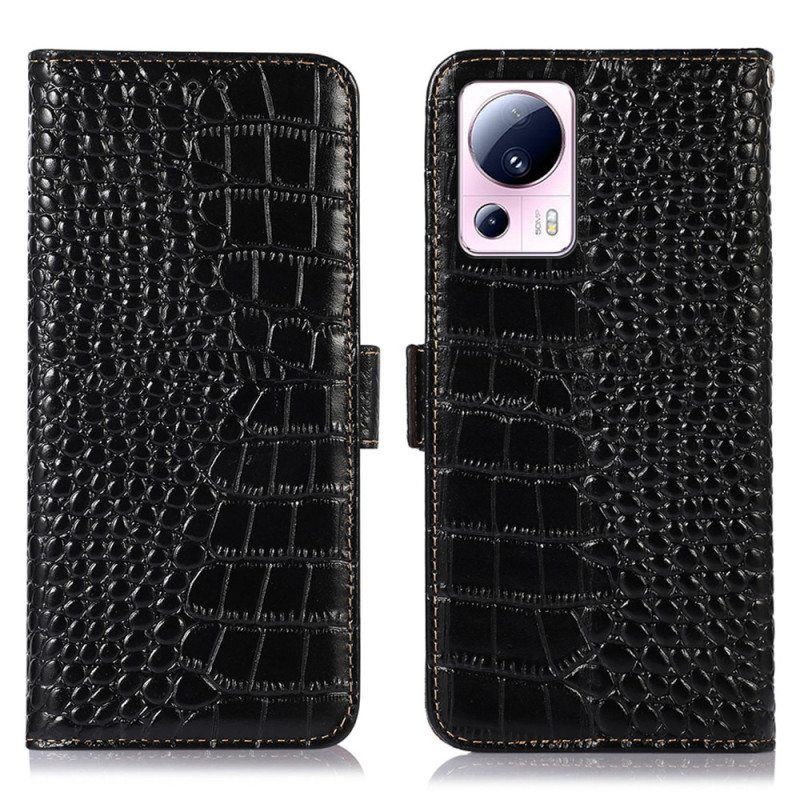 Kotelot Xiaomi 13 Lite Crocodile Style Rfid