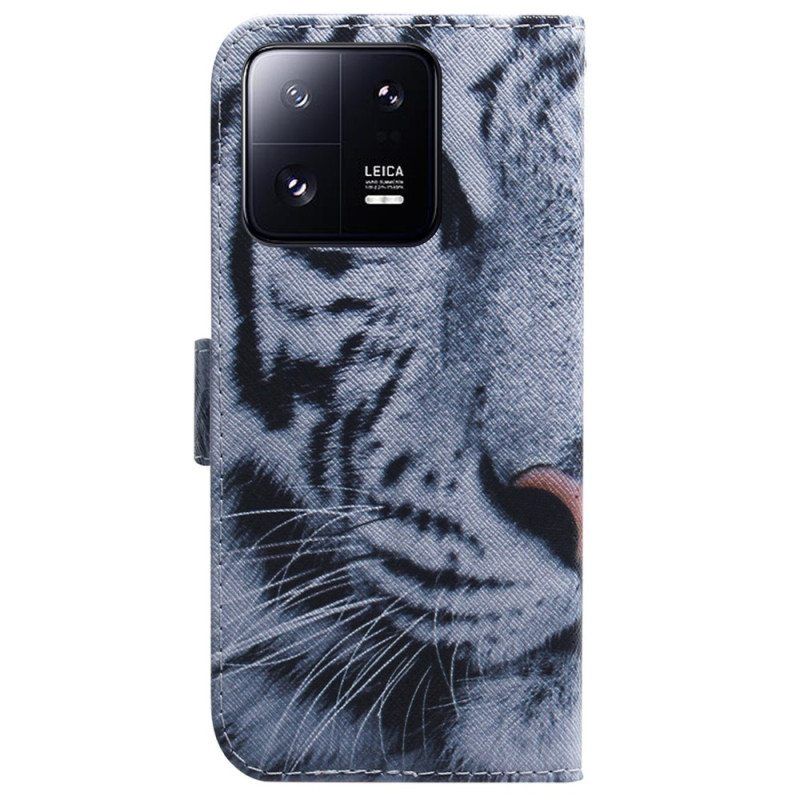 Kotelot Xiaomi 13 Pro Suojaketju Kuori Strappy White Tiger