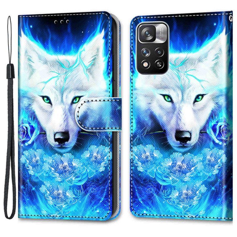 Kotelot Xiaomi Redmi Note 11 Pro Plus 5G Suojaketju Kuori Lanyard Wolf