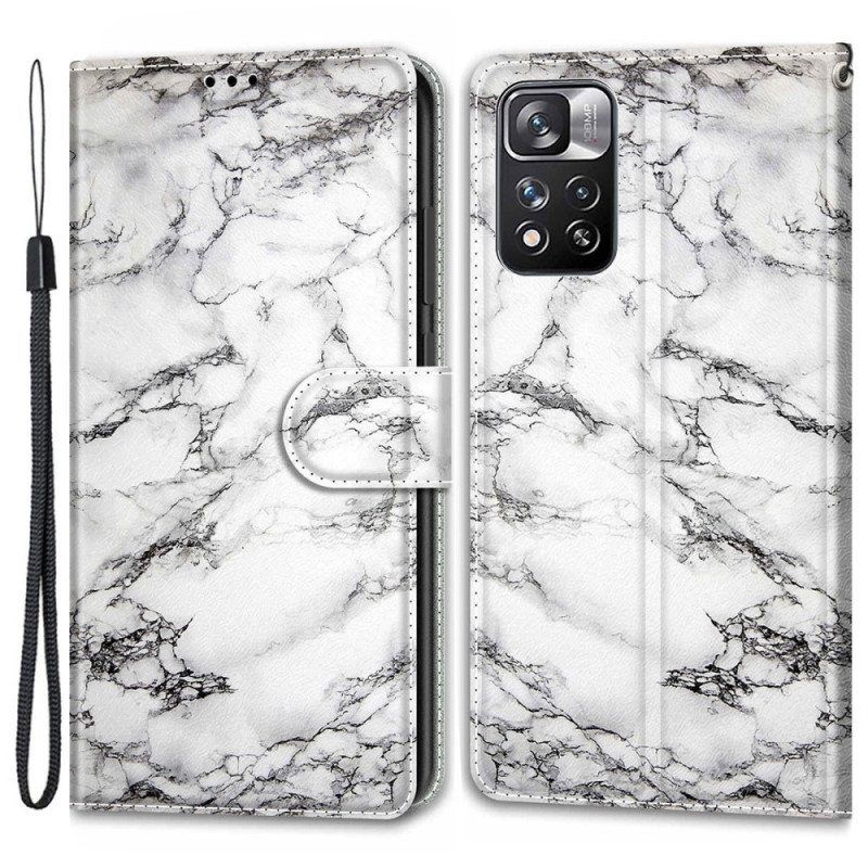 Kotelot Xiaomi Redmi Note 11 Pro Plus 5G Suojaketju Kuori Strappy Marble Elegance