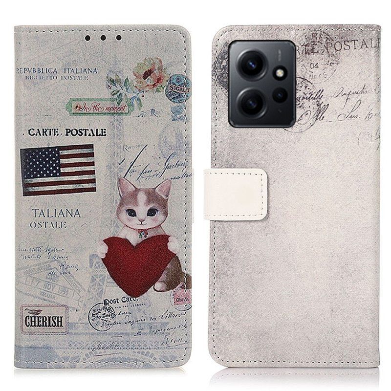 Kotelot Xiaomi Redmi Note 12 4G Traveller Cat