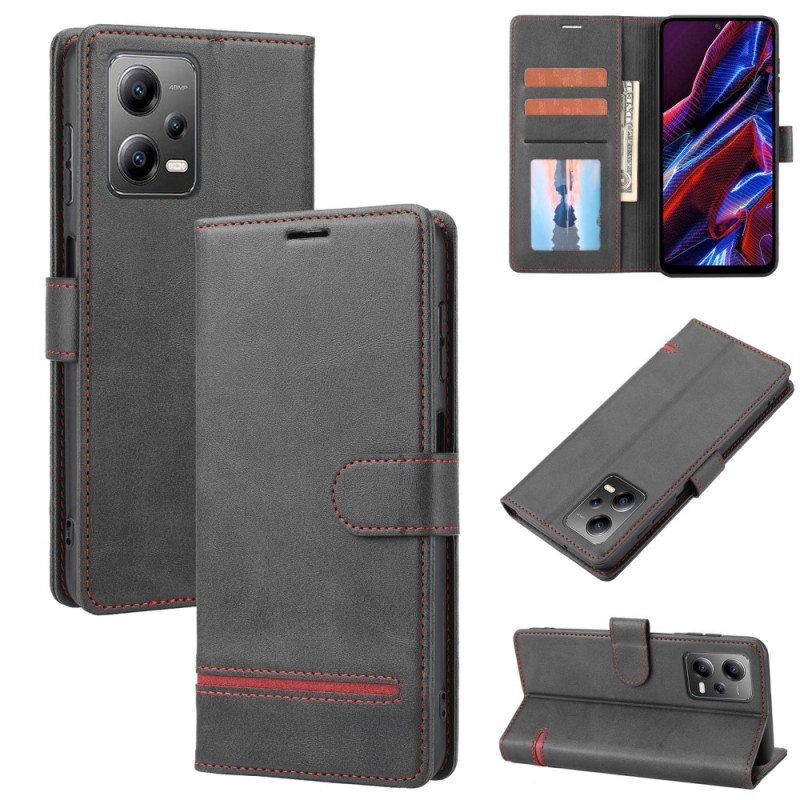 Kotelot Xiaomi Redmi Note 12 5G Line Leather Effect