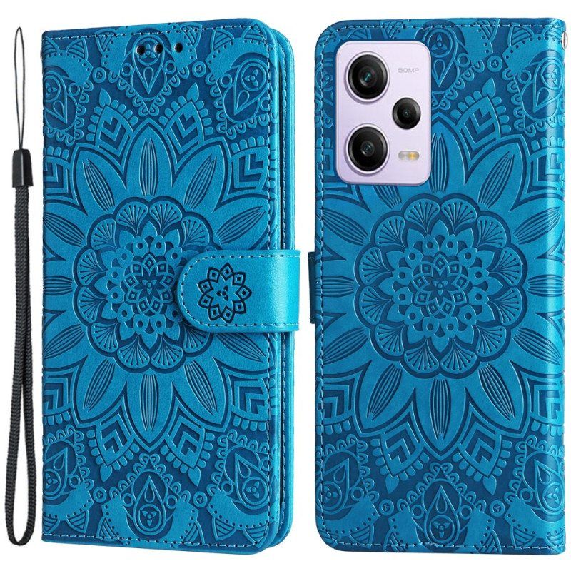 Kotelot Xiaomi Redmi Note 12 Pro Plus Suojaketju Kuori Mandala-koriste Hihnalla