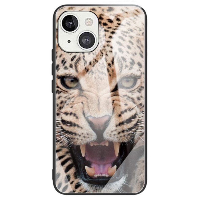 Kuori iPhone 14 Leopard Karkaistu Lasi