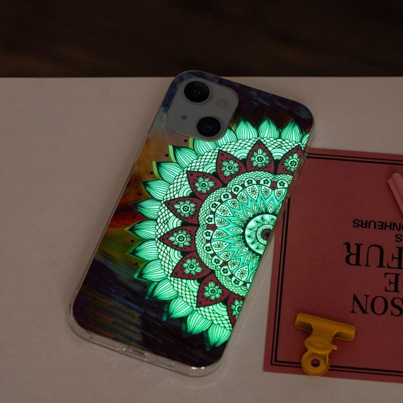 Kuori iPhone 15 Plus Fluoresoiva Mandala