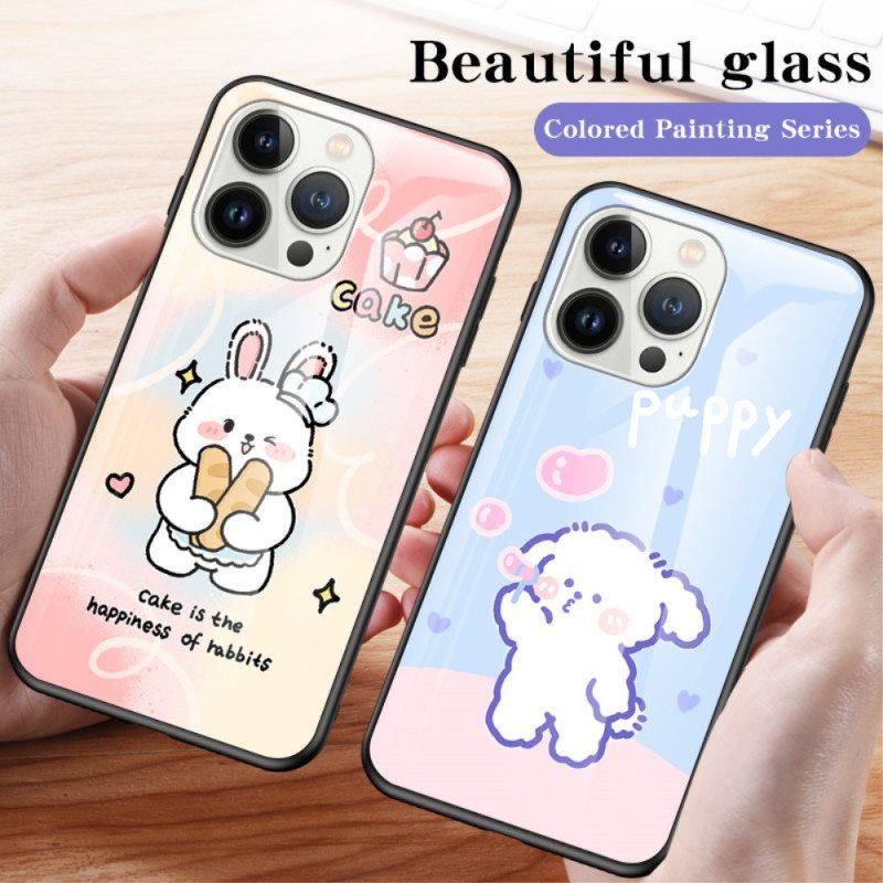 Kuori iPhone 15 Pro Bubble Dog -karkaistu Lasi